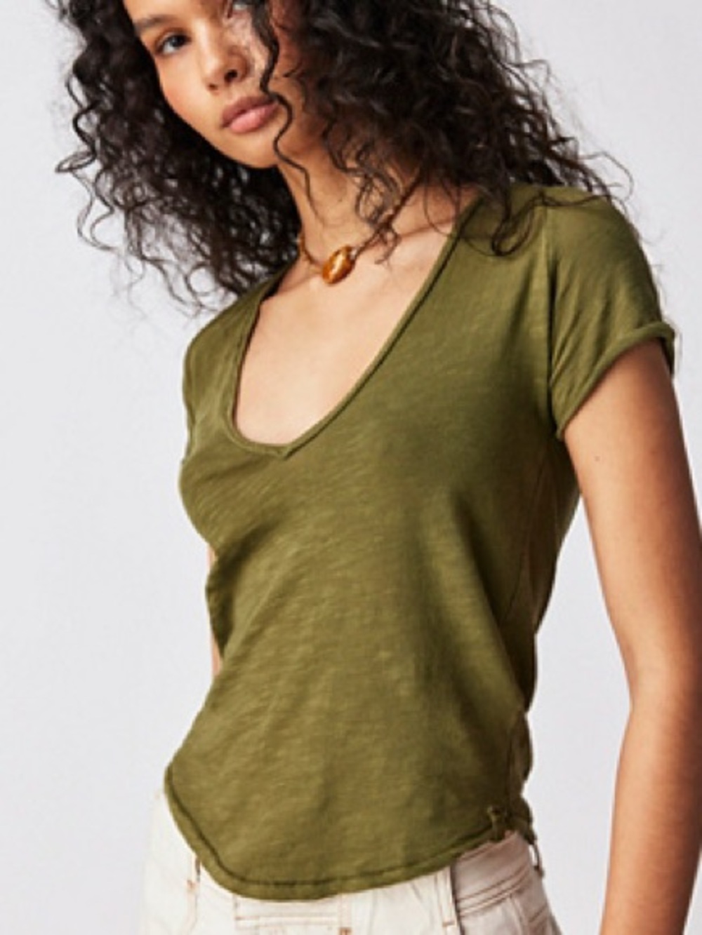 Free People Sunny Days Ahead Tee Green